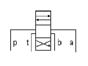 Pressure Reducing/Relieving, ISO 03: On P, Port 3 to T